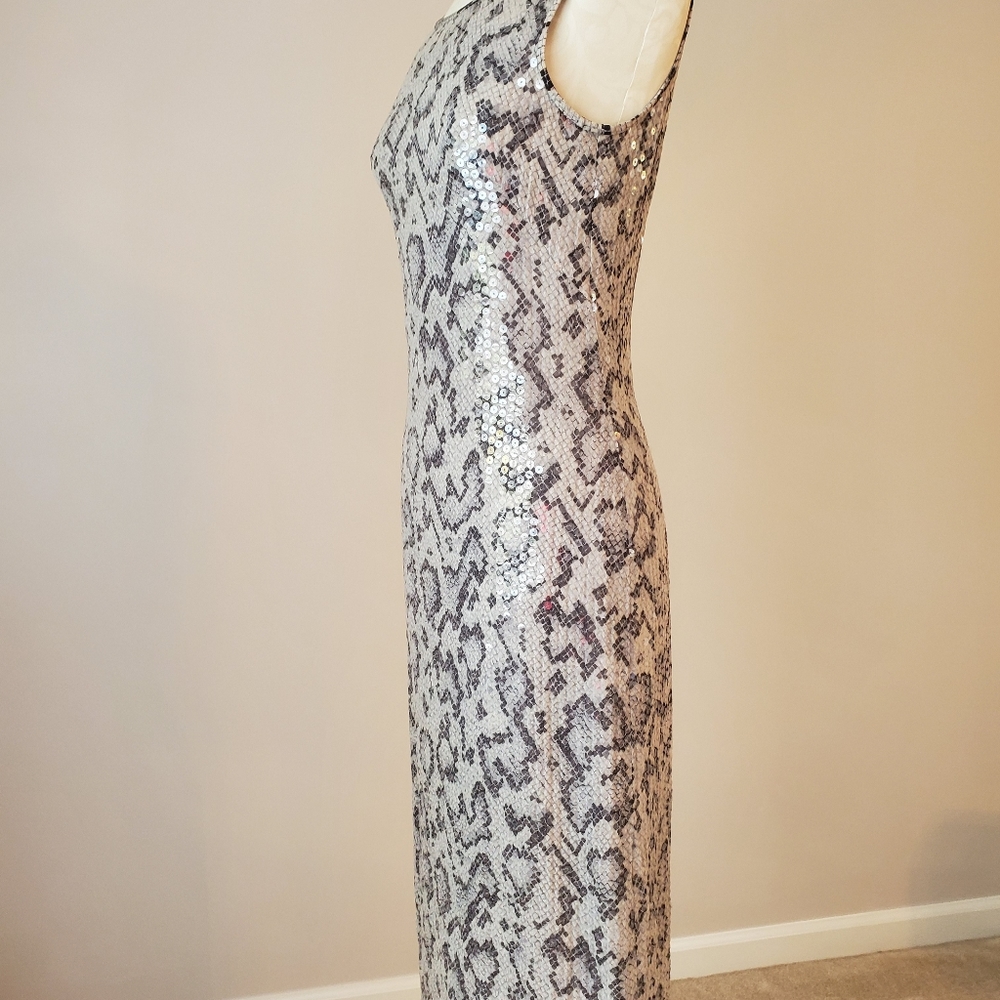 Escada Leopard Print Sheath Midi Dress